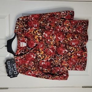 Ruby Rd. Favorites XL Blouse Red Purple Orange